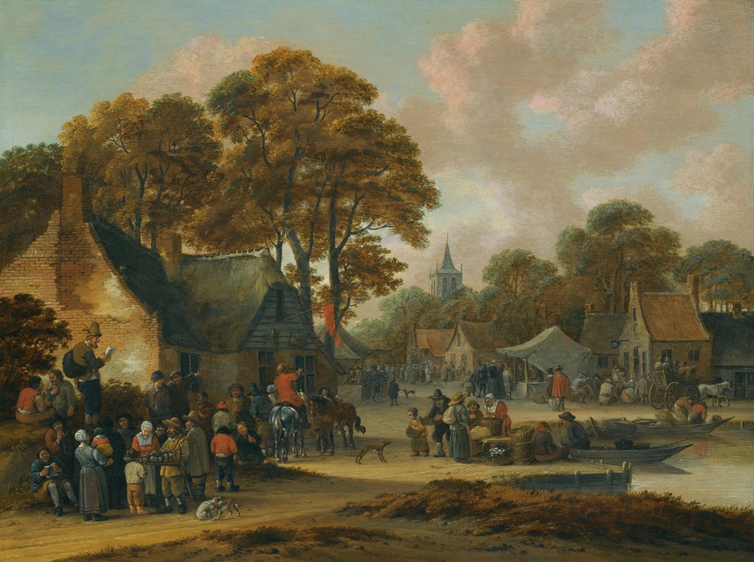 Salomon Rombouts - A Village Market Scene