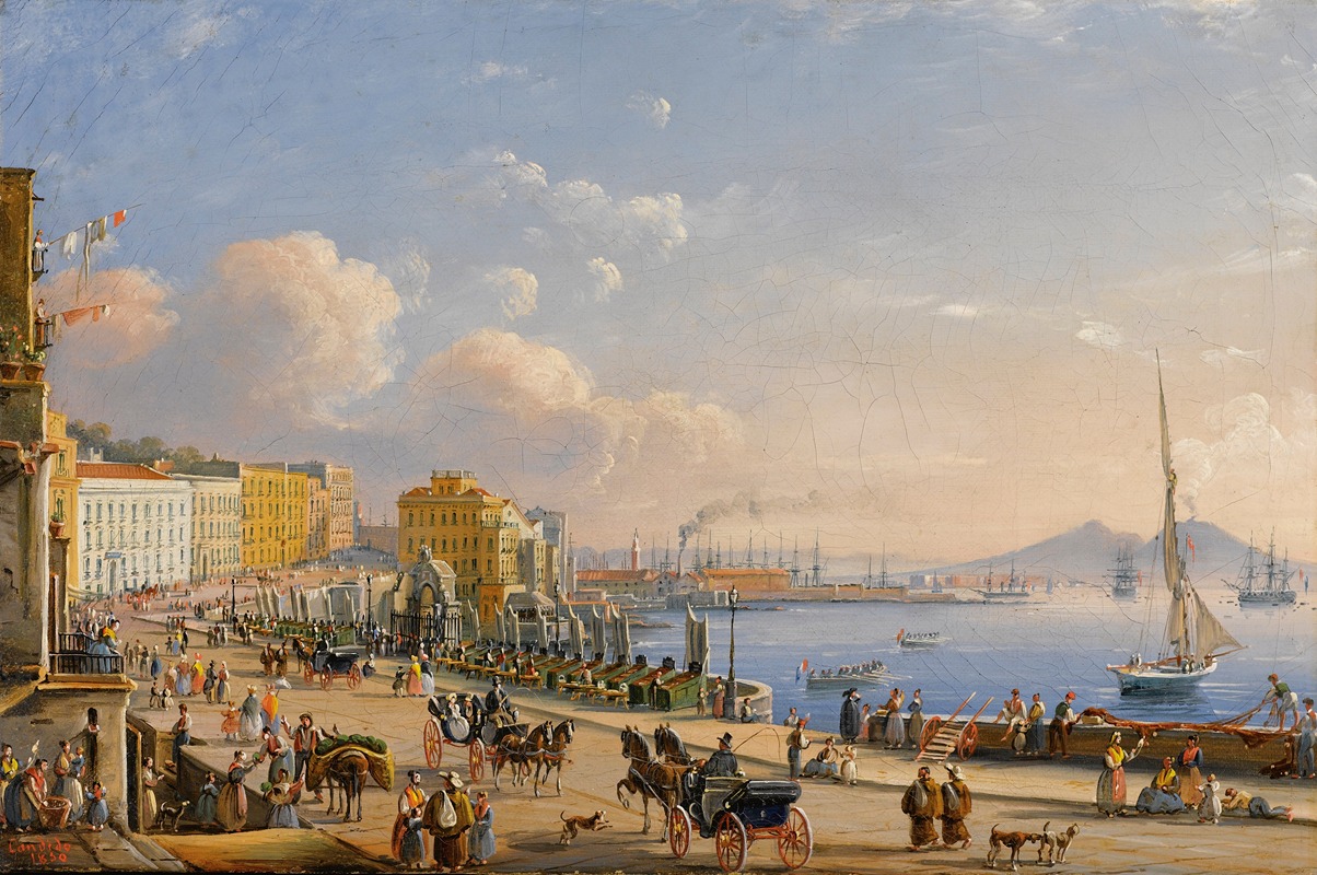 Salvatore Candido - Veduta Di Napoli Da Santa Lucia