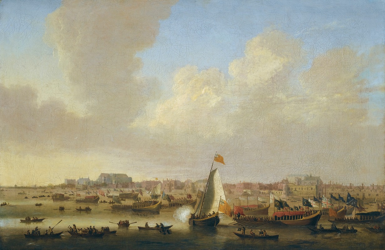 Thomas Wijck - View Of The Thames At Westminster On Lord Mayor’s Day