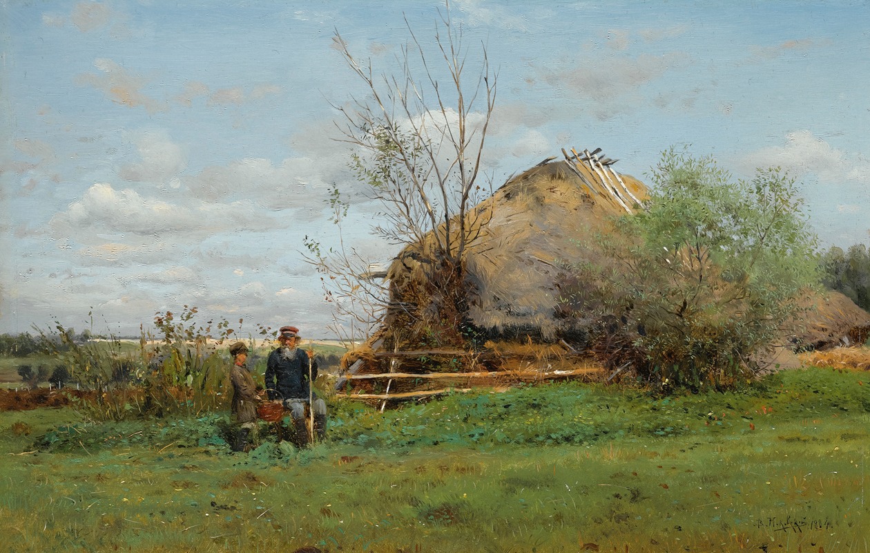 Vladimir Egorovich Makovsky - Early Autumn In The Village