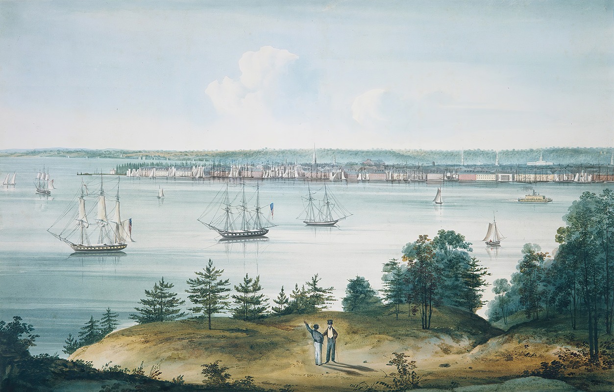 William Guy Wall - The Bay of New York Taken from Brooklyn Heights