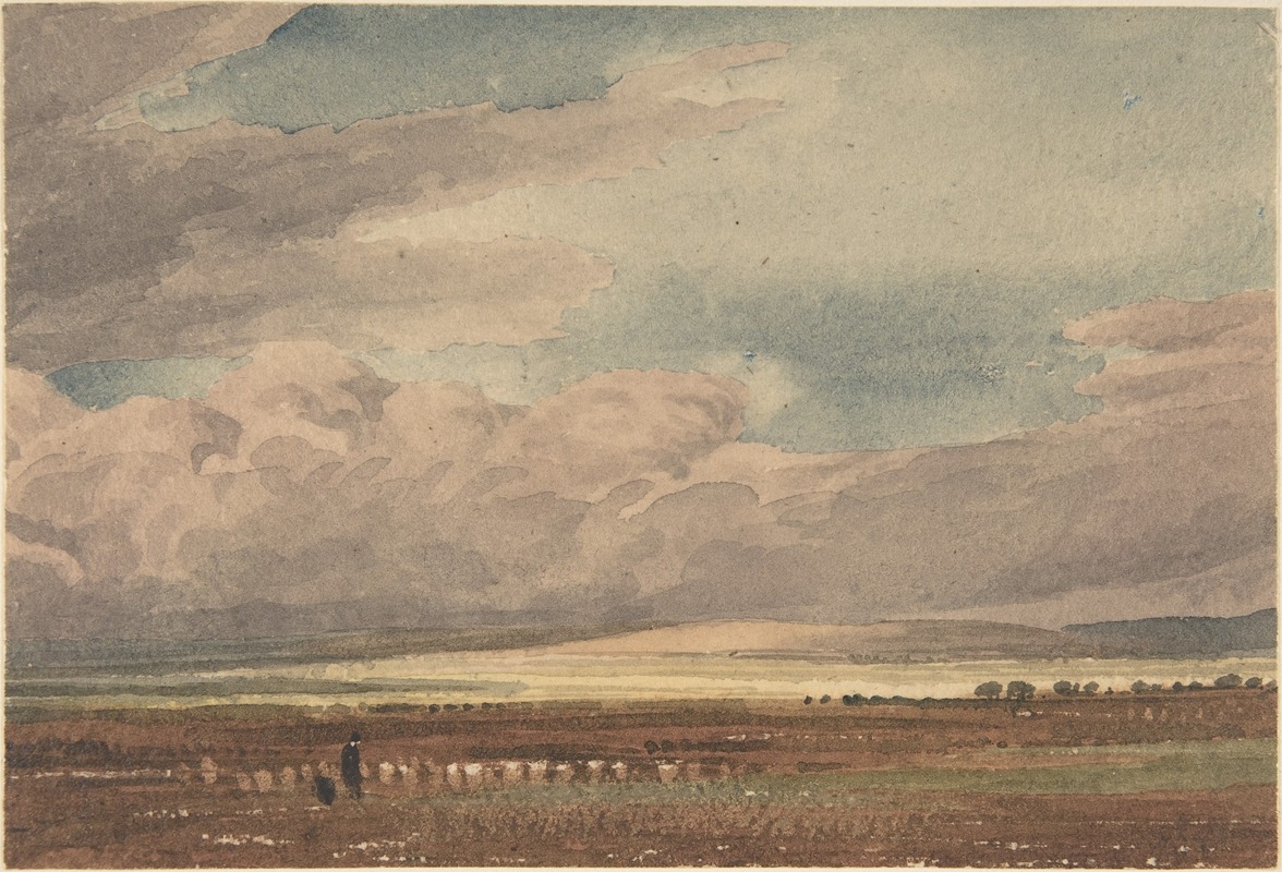 William Turner of Oxford - Salisbury Plain with Old Sarum in the Distance, Wiltshire
