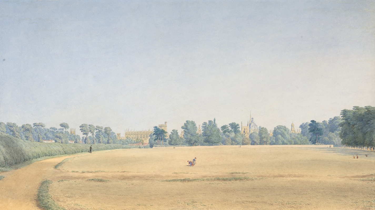 William Turner of Oxford - View of University Park looking towards New College, Oxford