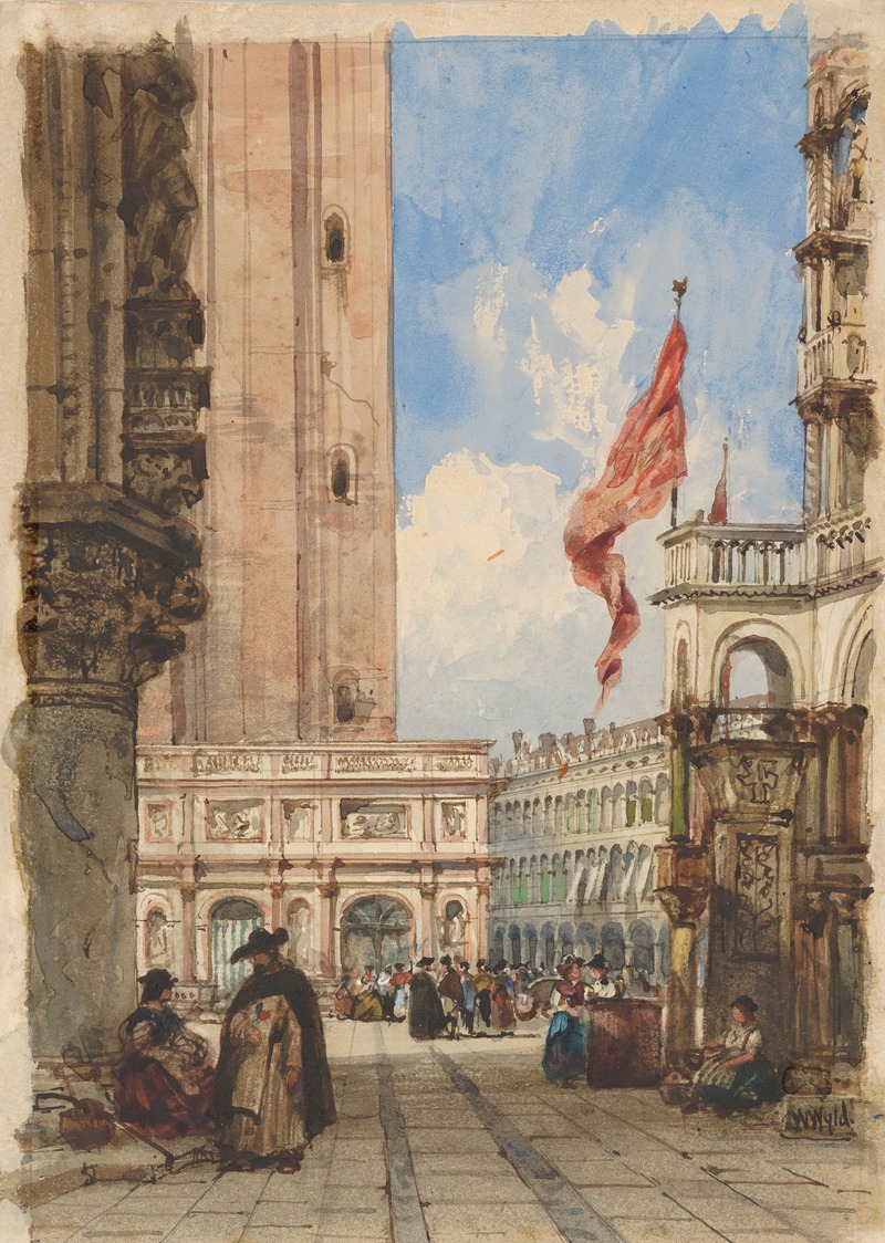 William Wyld - St. Mark’s Square, Venice, with Loggetta