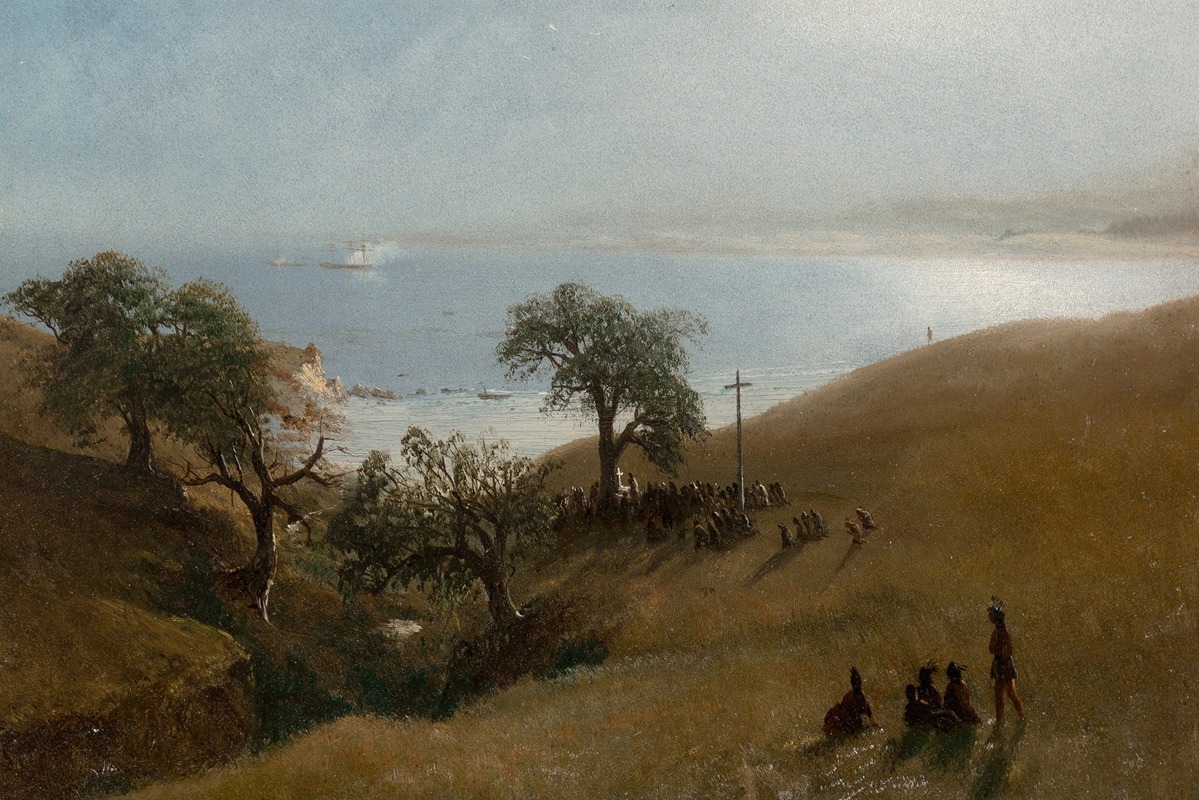 Albert Bierstadt - Study for Entrance into Monterey