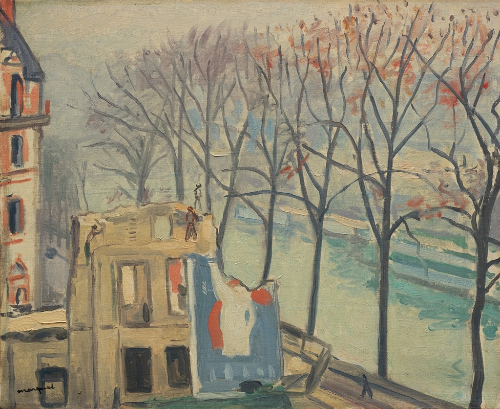 Albert Marquet - Maisons en démolition quai de Conti, Paris