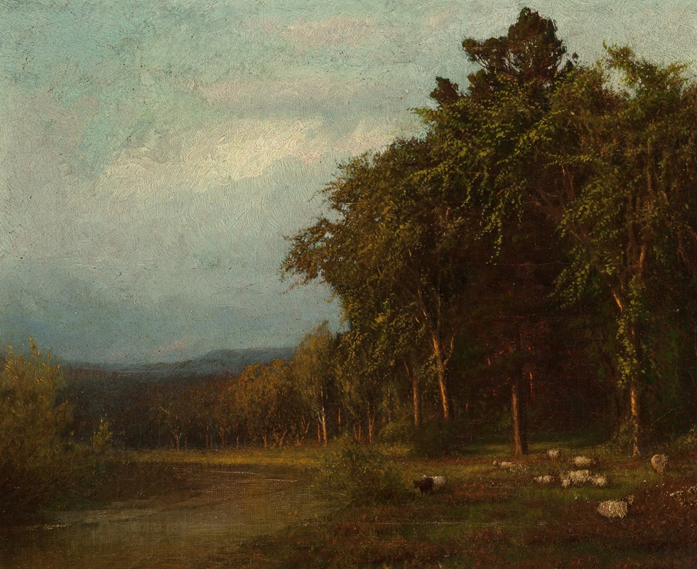 Alexander Helwig Wyant - Cattle Grazing, Late Afternoon
