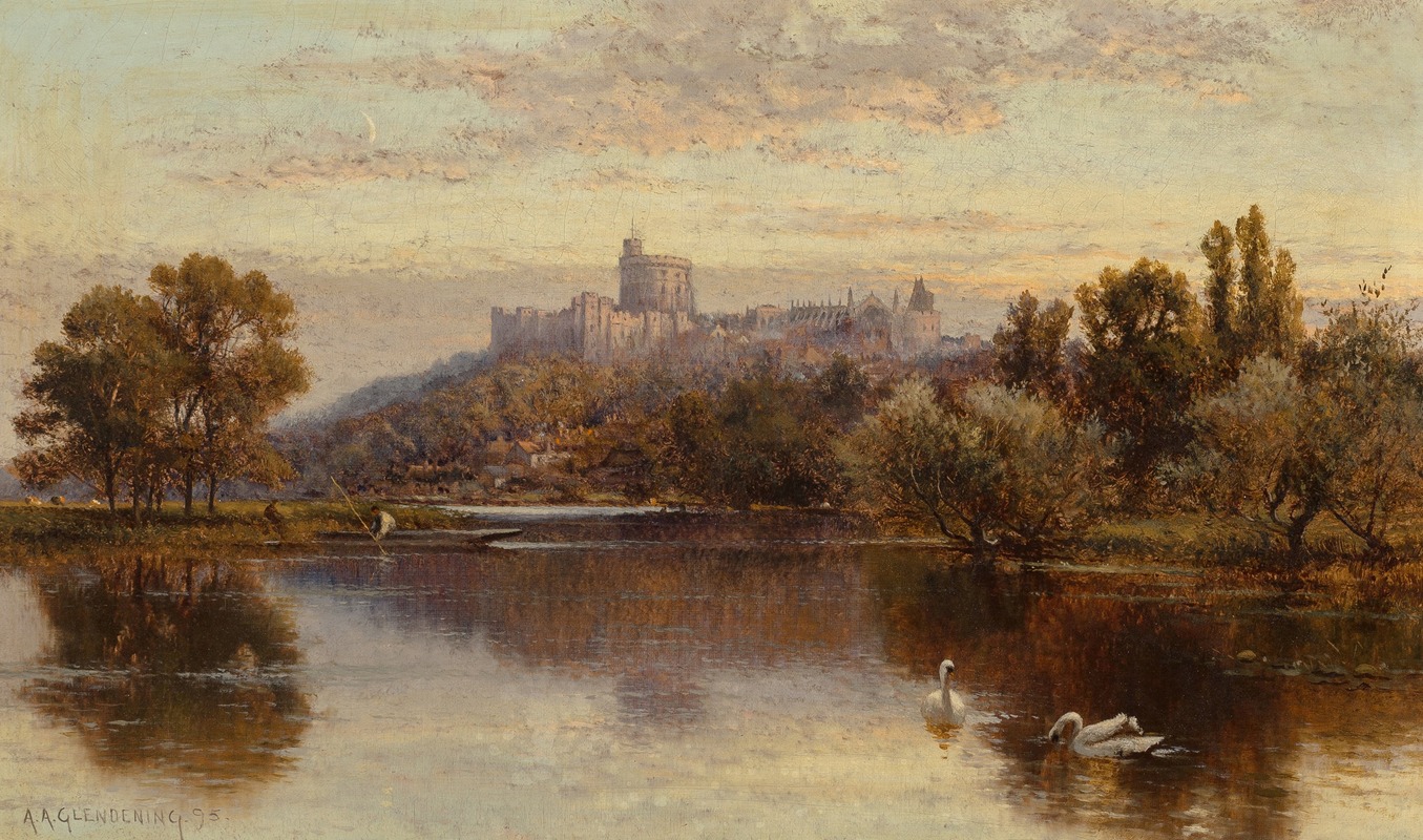 Alfred Augustus Glendening - A view of Windsor Castle