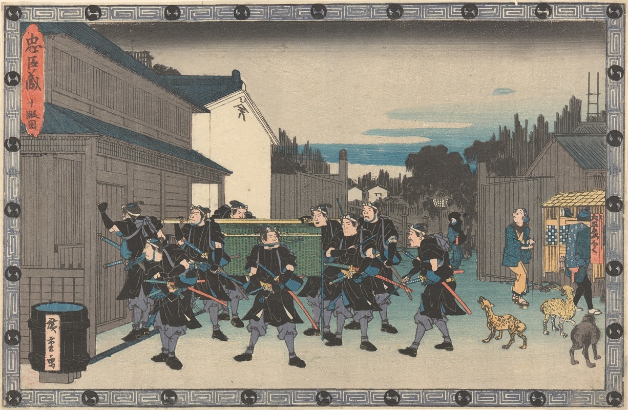 Andō Hiroshige - Night Visit to the Armorer