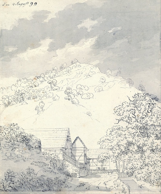 Caspar David Friedrich - Farmhouses by a Hillside