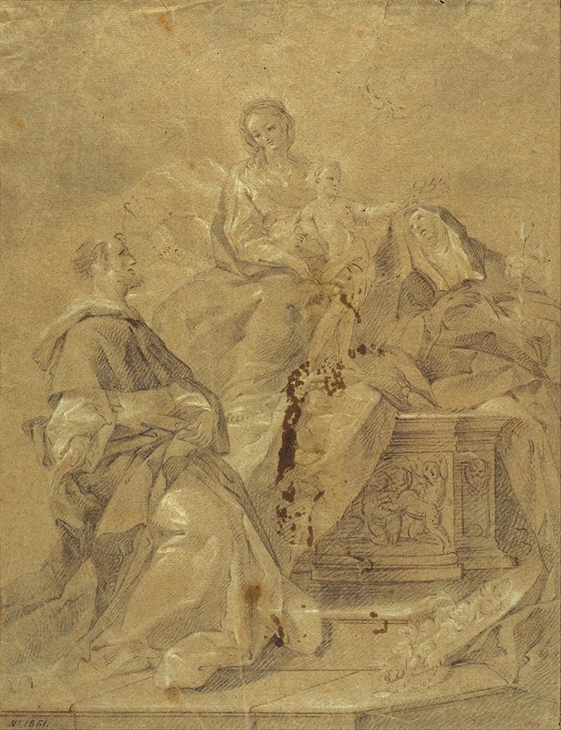 Corrado Giaquinto - Virgin and Child, Saint Catherine of Siena and Saint Dominic