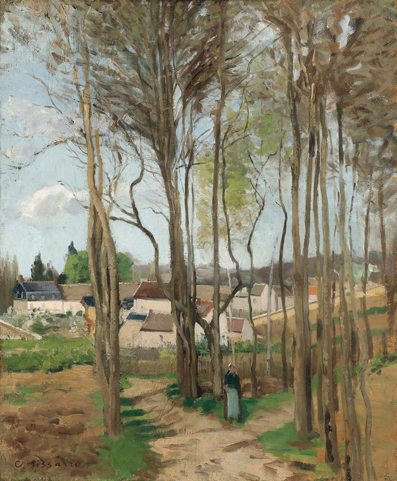 Camille Pissarro - Le village à travers les arbres