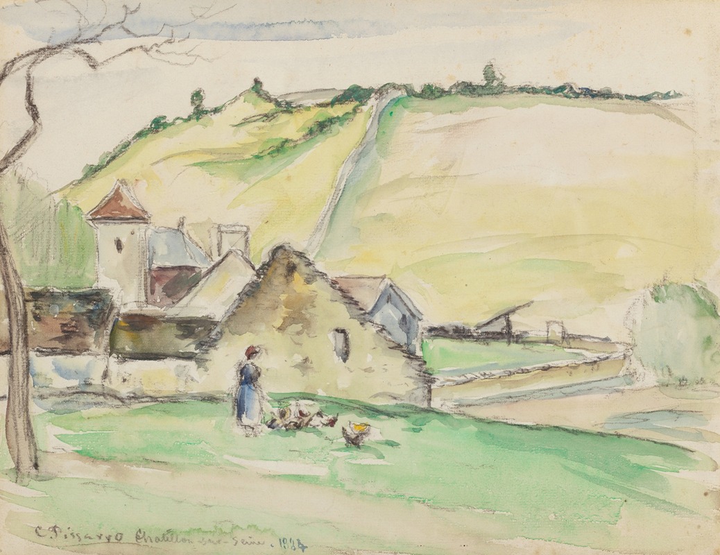 Camille Pissarro - La ferme à Châtillon-sur-Seine
