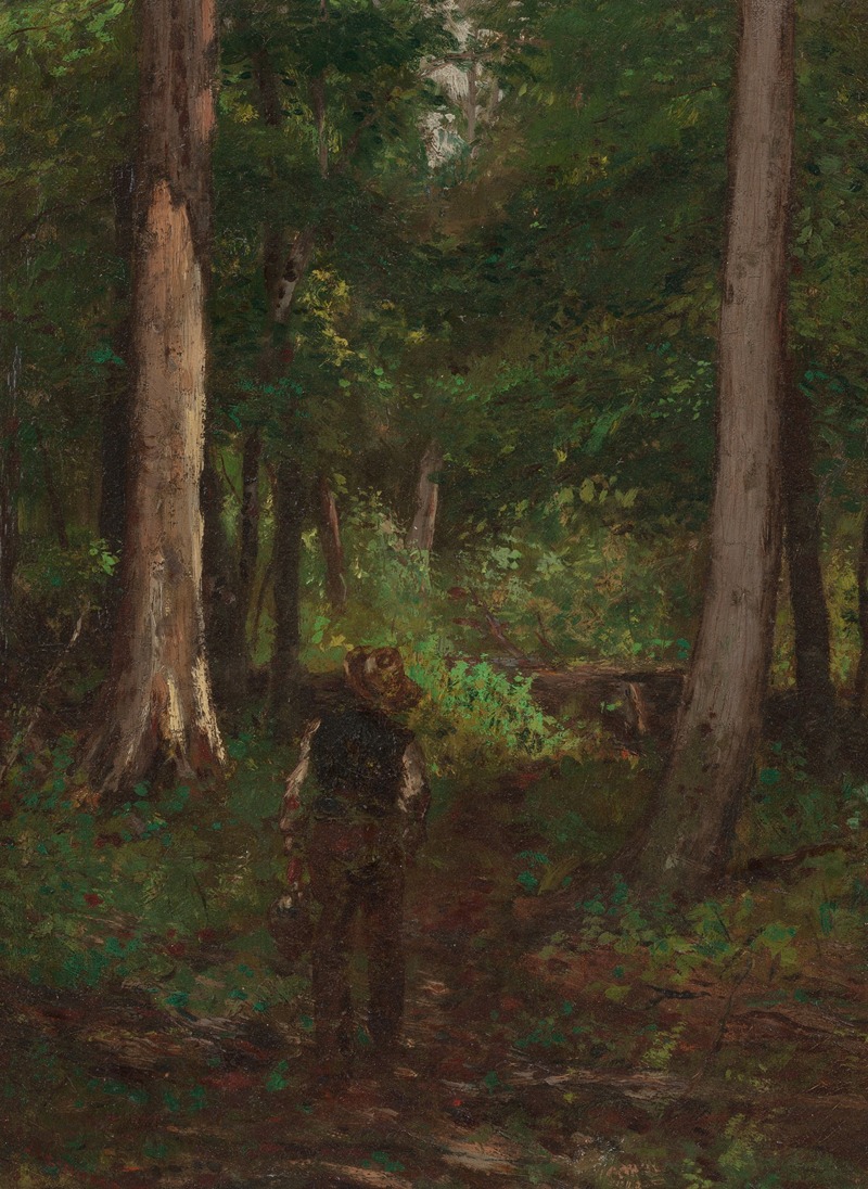 Charles Stanley Reinhart - Figure on a Forest Pathway