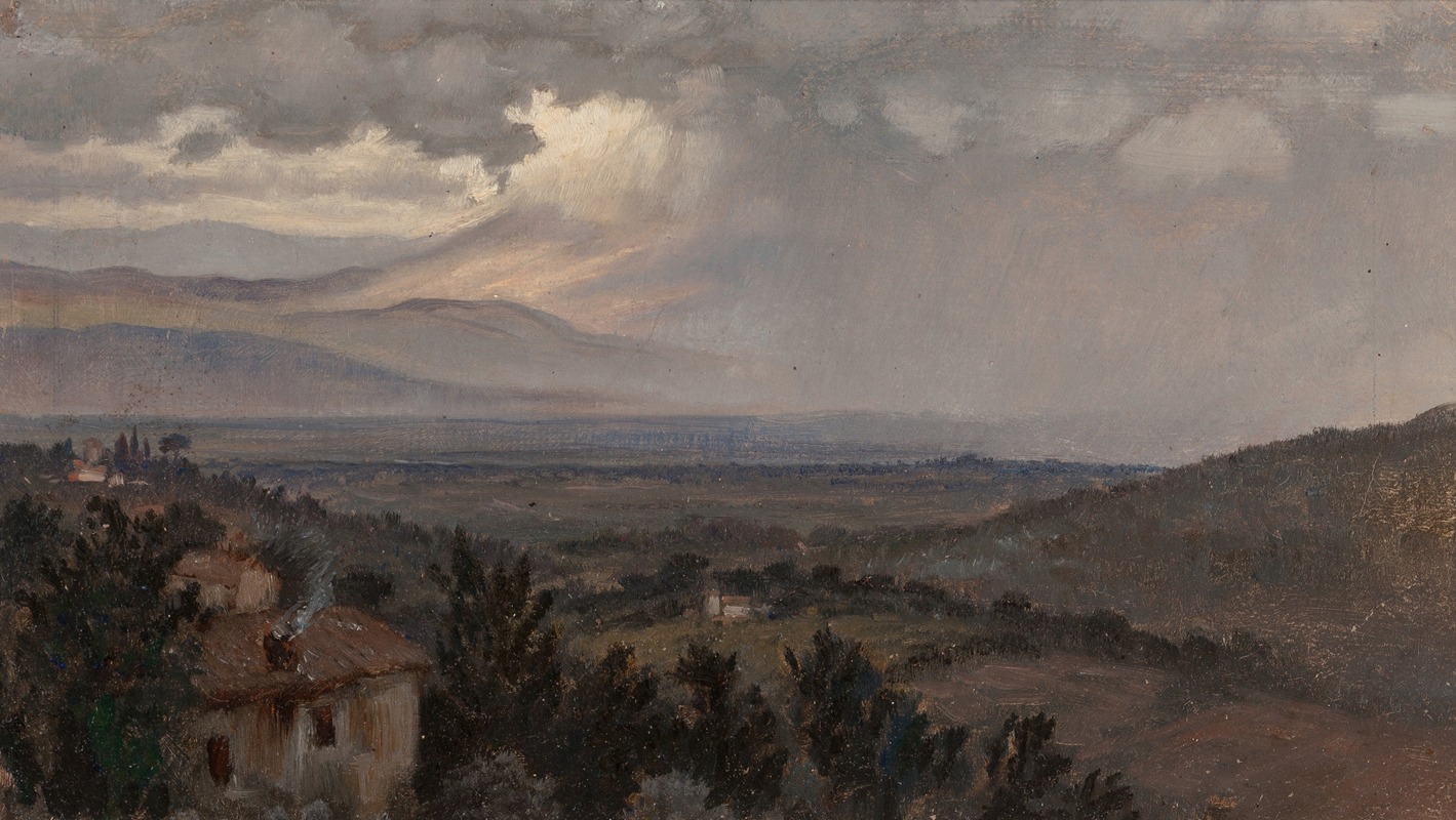 Elihu Vedder - Umbrian Landscape, Italy