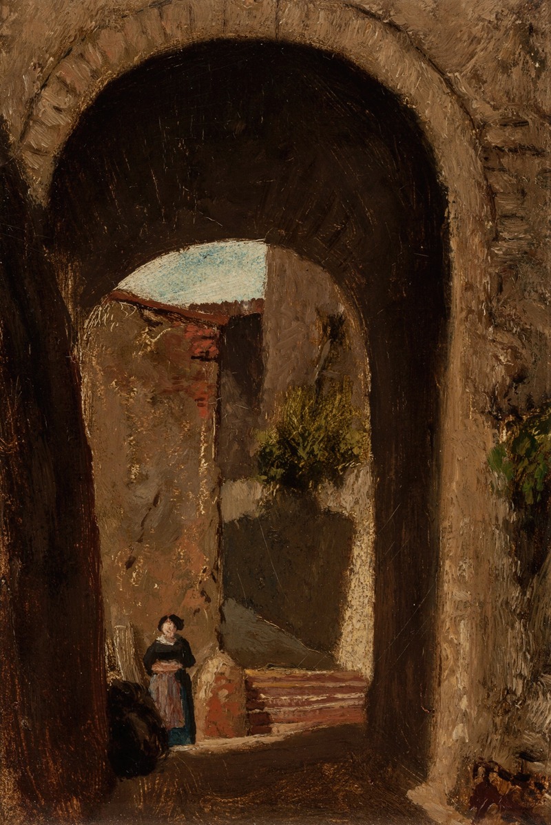 Elihu Vedder - Archway with Woman