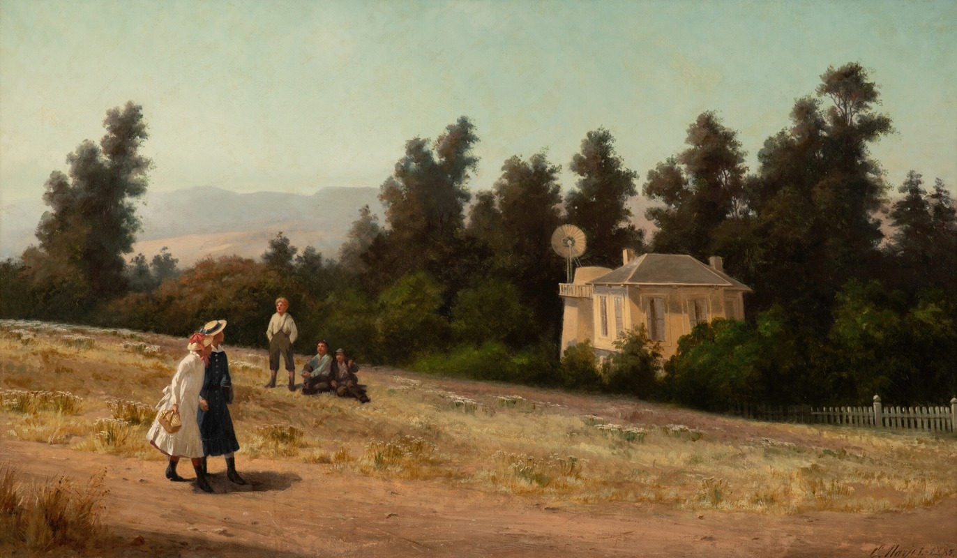 Ernest Étienne Narjot - Schoolchildren in Marin, California