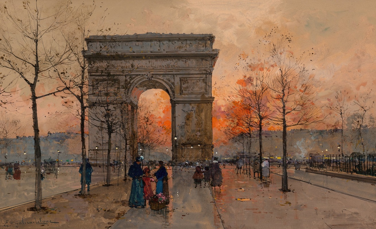 Eugène Galien-Laloue - L’Arc de Triomphe, Place de l’Étoile