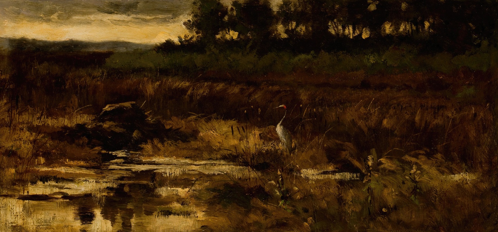 Frederick Stuart Church - Marsh Landscape with Egret