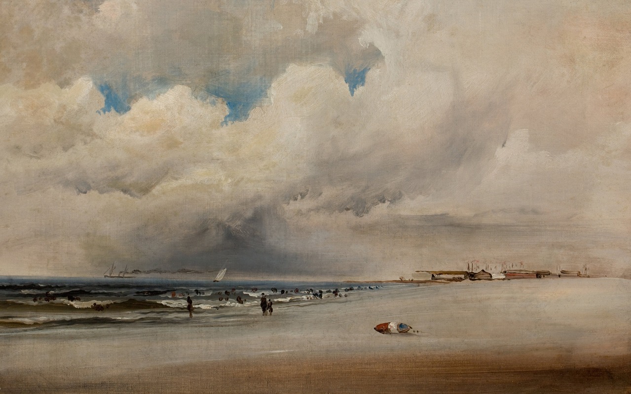 James Hamilton - Beach Scene with Dramatic Sky