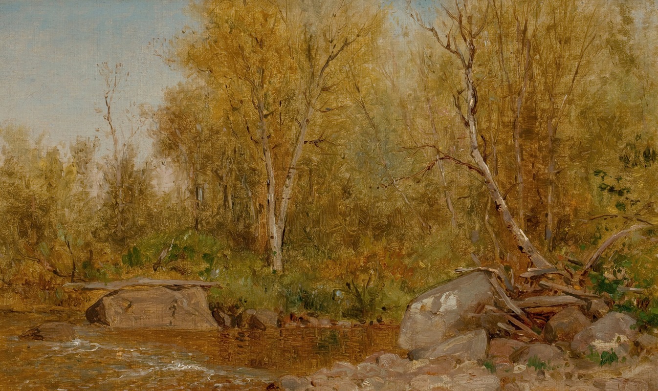 Jervis McEntee - Sandy Stream, Maine Woods