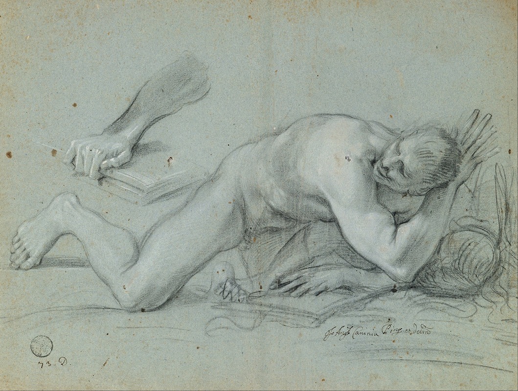 Giovanni Angelo Canini - Study for a Fallen Angel