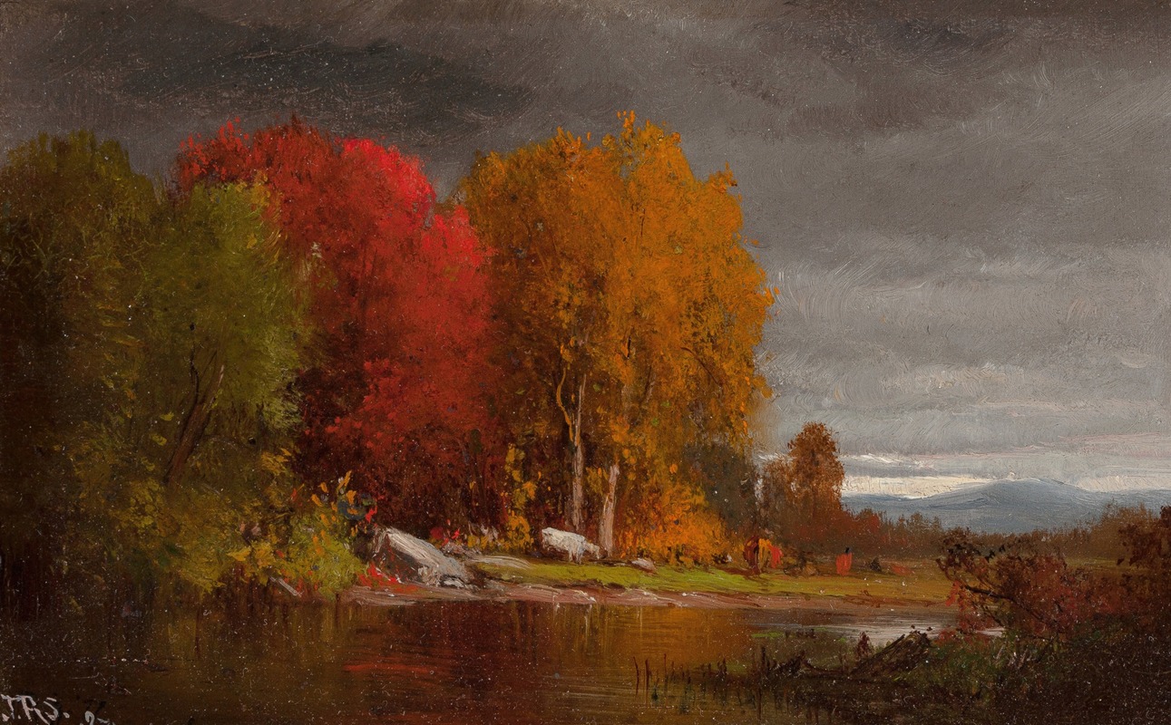 Junius Ralston Sloan - Hudson River Landscape in Autumn