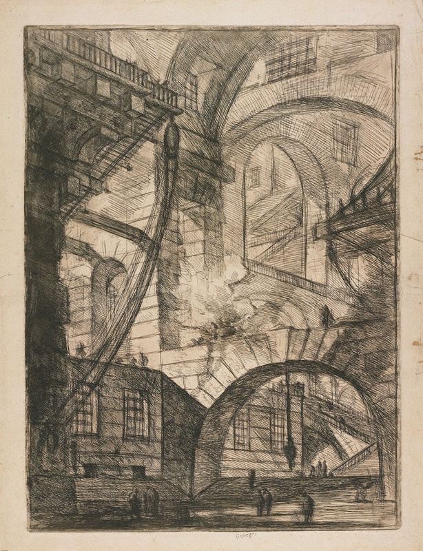 Giovanni Battista Piranesi - Perspective of Arches, with a Smoking Fire, Plate 6 from Carceri d’Invenzione