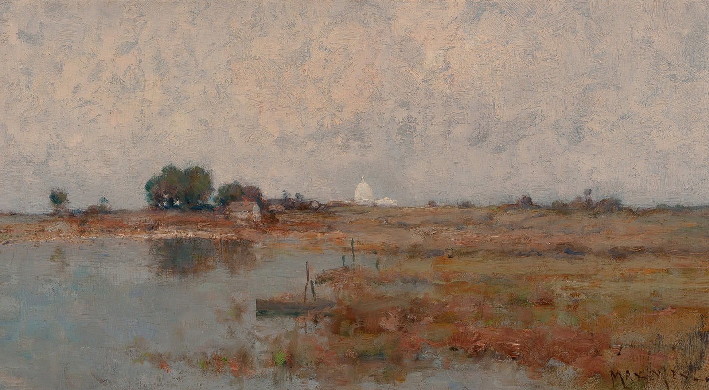 Max Weyl - Potomac Marshlands with the United States Capitol in the Distance