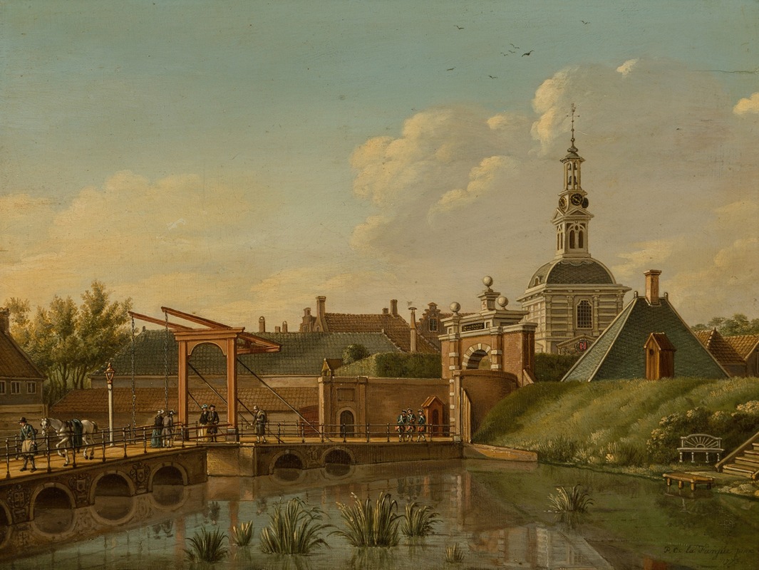 Paulus Constantijn la Fargue - View of the Witte Poort, Leiden
