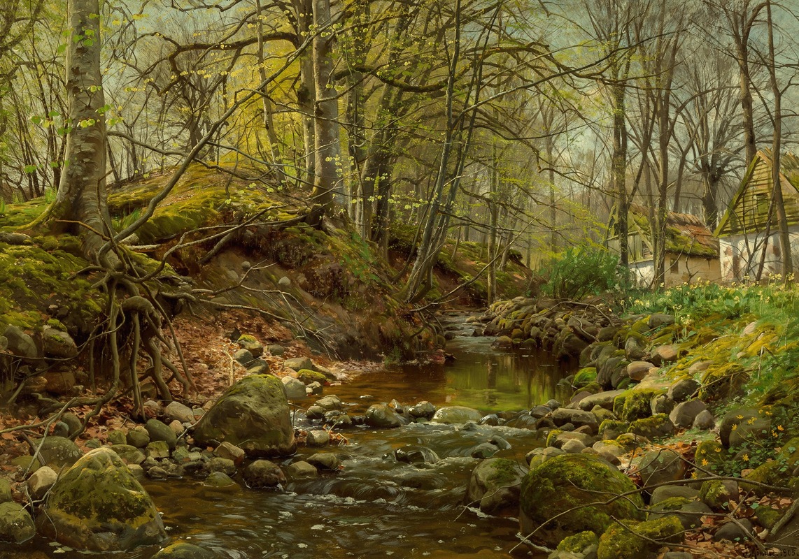Peder Mørk Mønsted - A forest stream