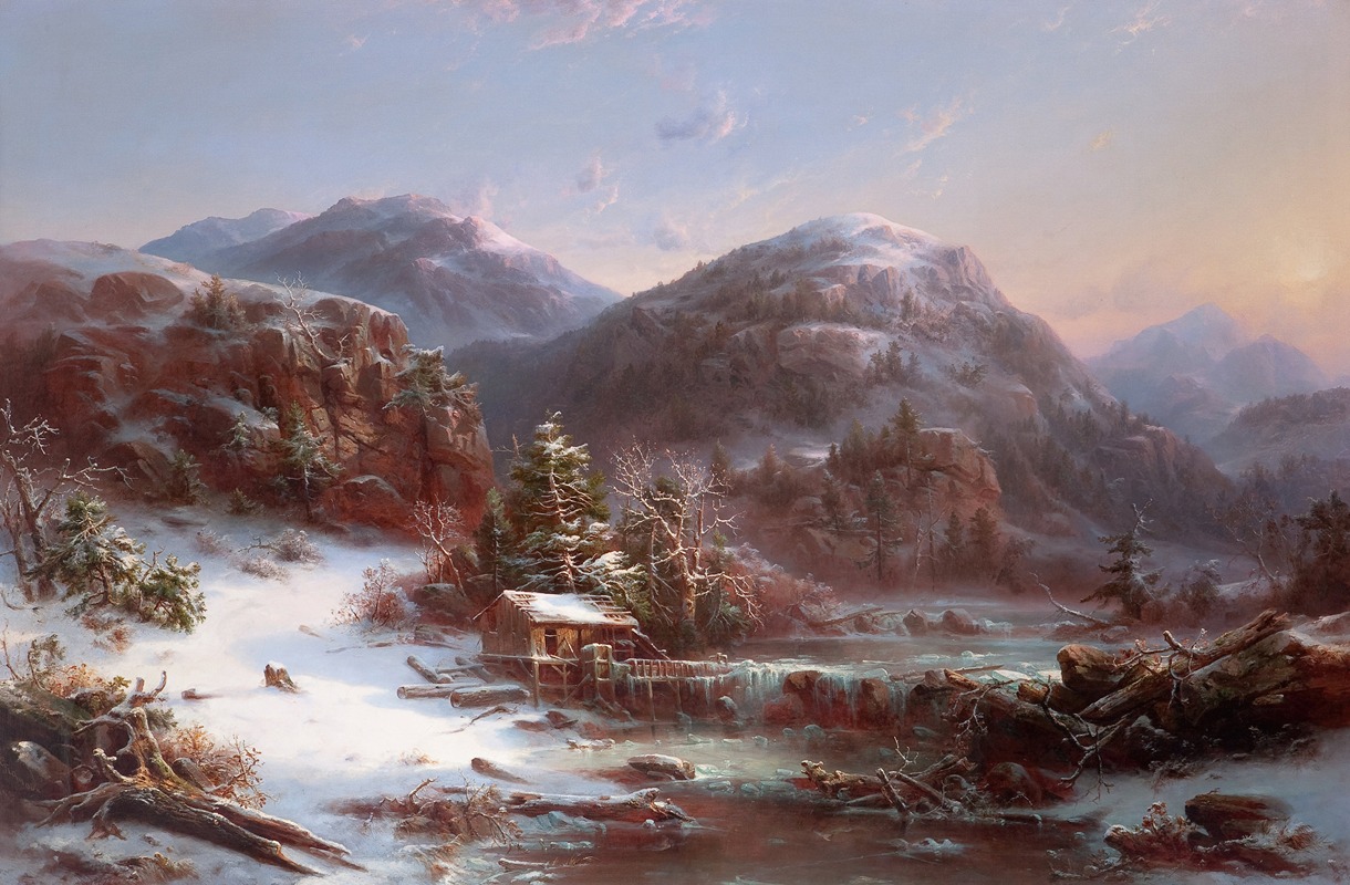 Régis François Gignoux - Winter in the Mountains (Winter in the Adirondacks)