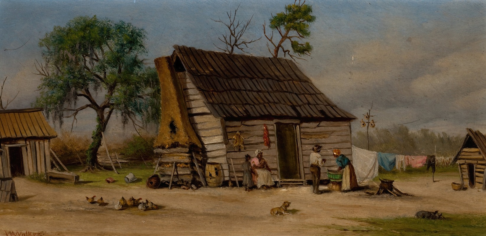 Cabin Scene By William Aiken Walker Artvee