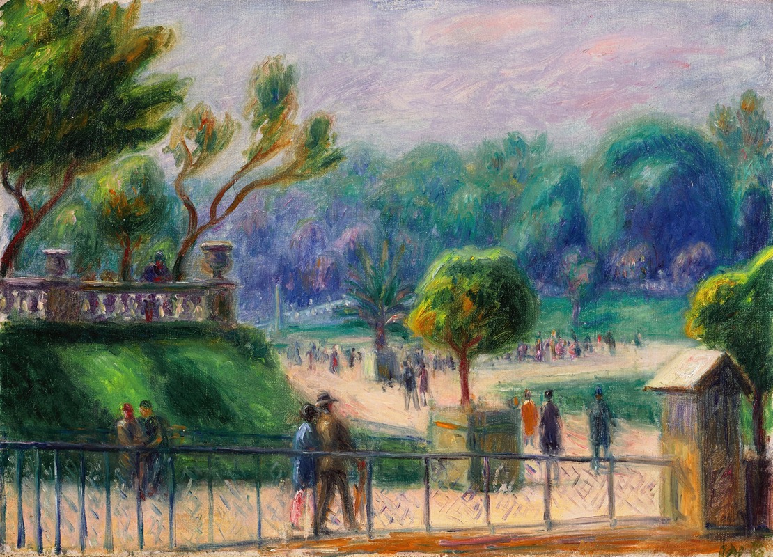 William James Glackens - The Balustrade, Luxembourg Gardens