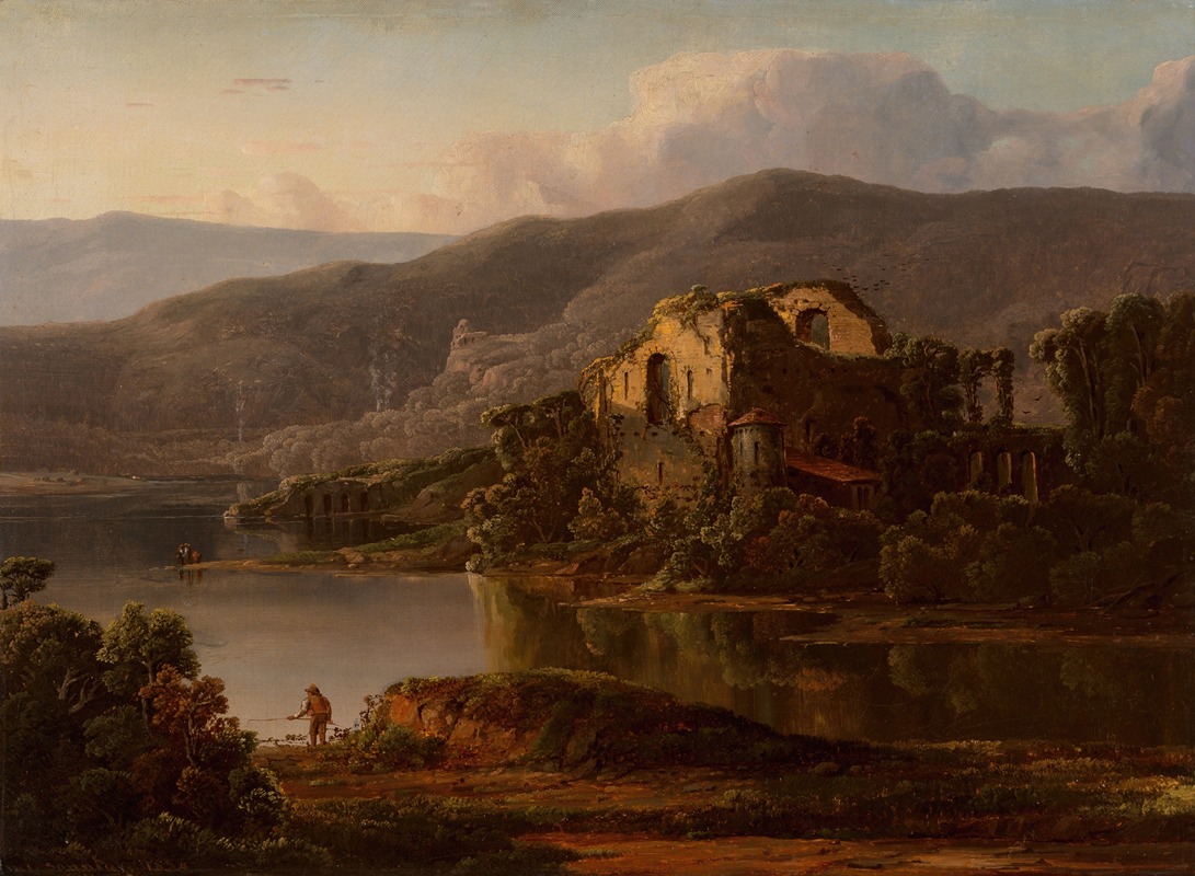 William Louis Sonntag - Italian Landscape with Ruins