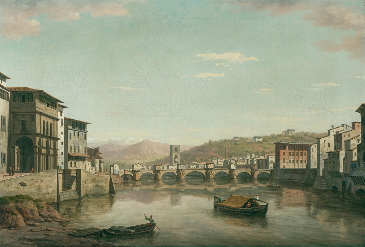 William Marlow - The Arno towards the Ponte alle Grigio