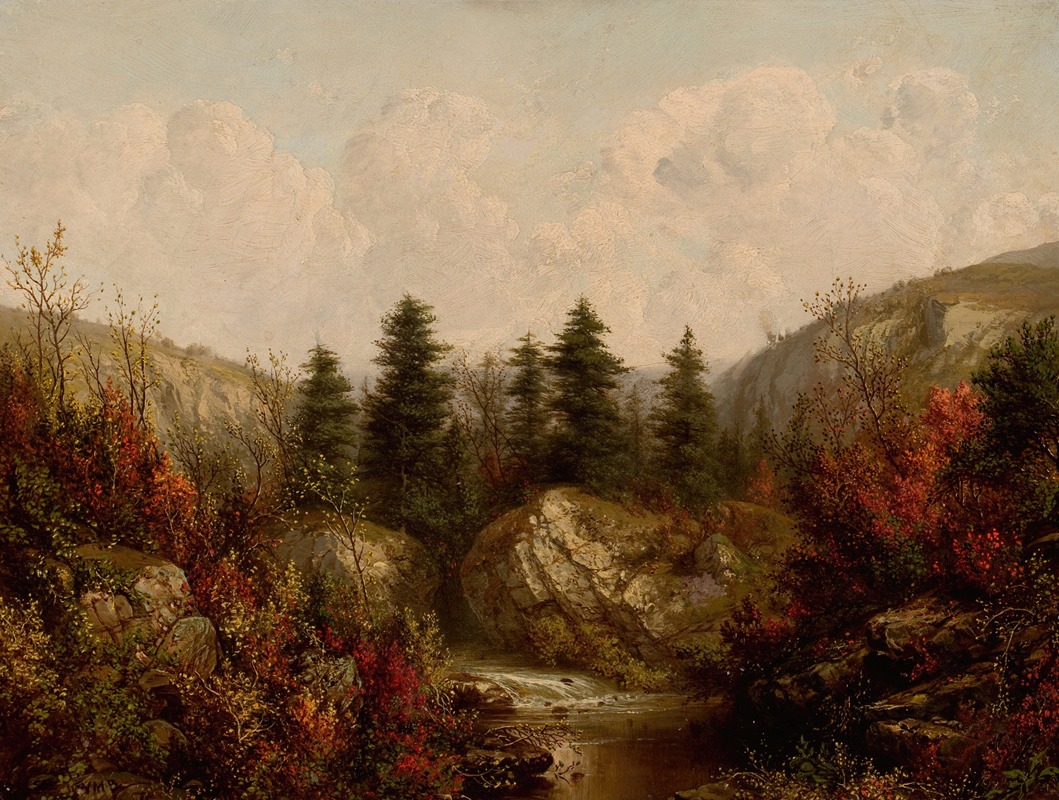 William Mason Brown - River through an Autumn Forest