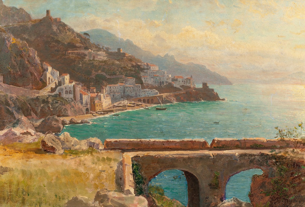 William Stanley Haseltine - View of the Amalfi Coast, Italy