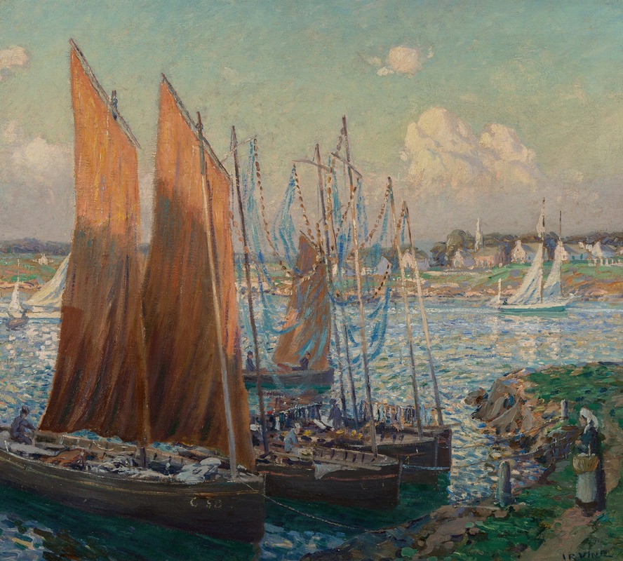 Wilson Henry Irvine - Summer Day at the Harbor