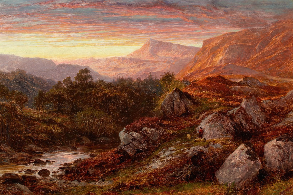 Benjamin Williams Leader - The Valley of the Lleder, North Wales