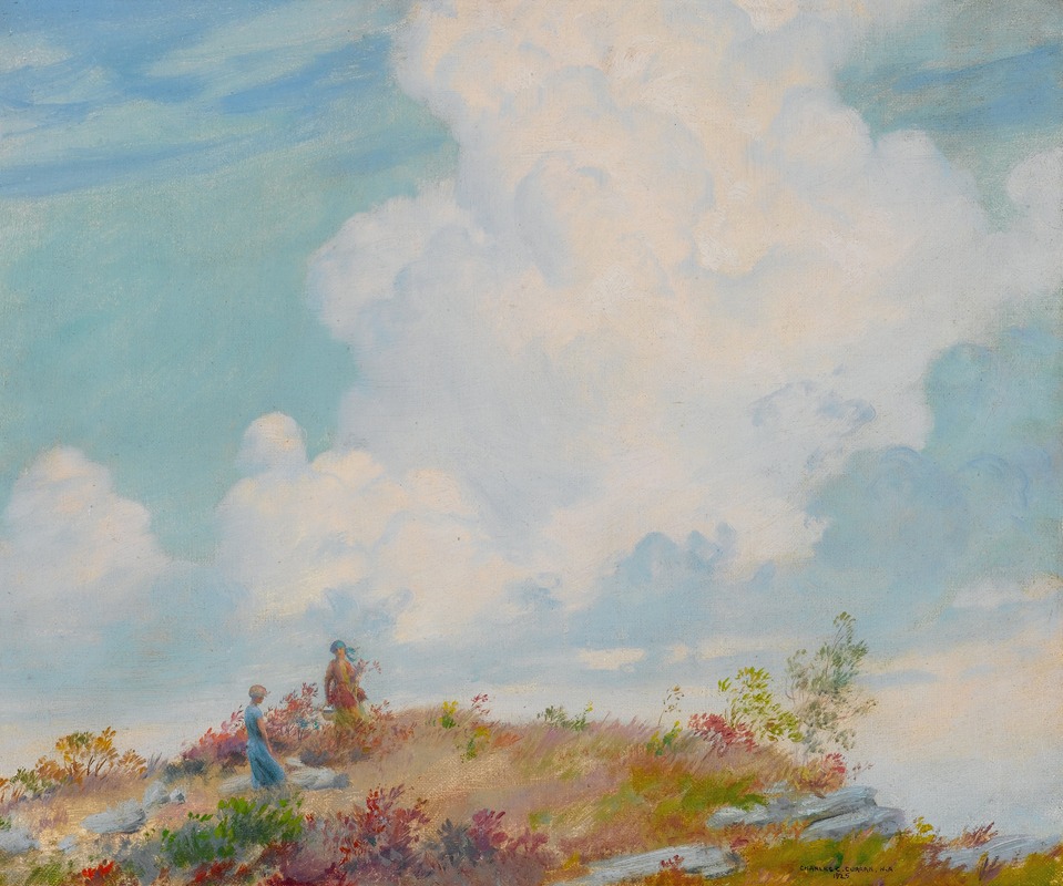 Charles Courtney Curran - Pink Cloud Over Mountain