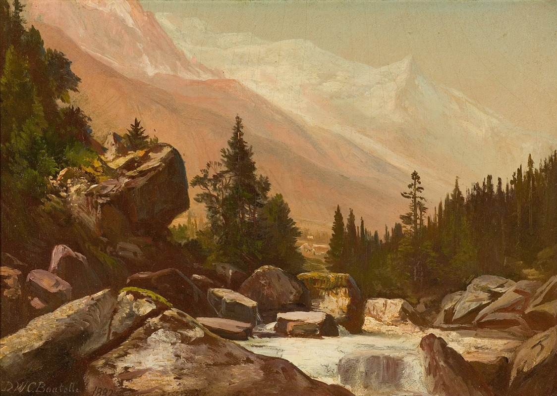 Dewitt Clinton Boutelle - Mountain Landscape with Stream