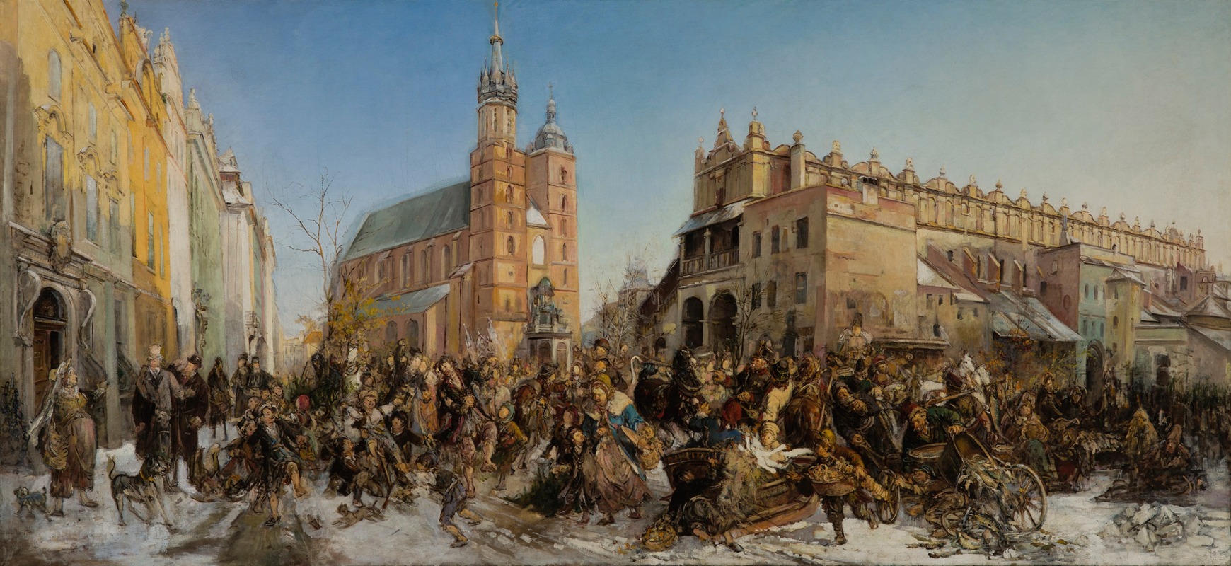 Hipolit Lipiński - Fair on the Main Market Square in Krakow