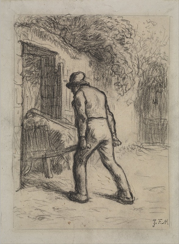 Jean-François Millet - Study for Man with a Wheelbarrow