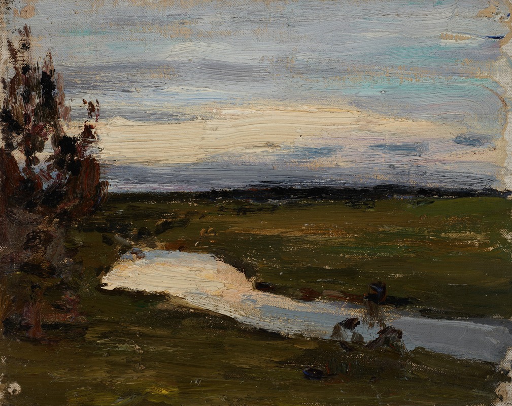 Jan Ciągliński - A River at the White Night