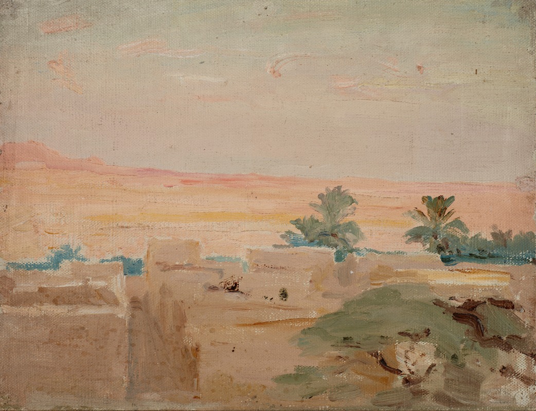 Jan Ciągliński - Biskra – Desert (Evening)