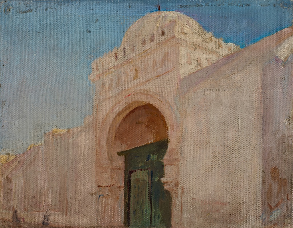 Jan Ciągliński - Kairouan (Entrance to the Mosque of the Barber)