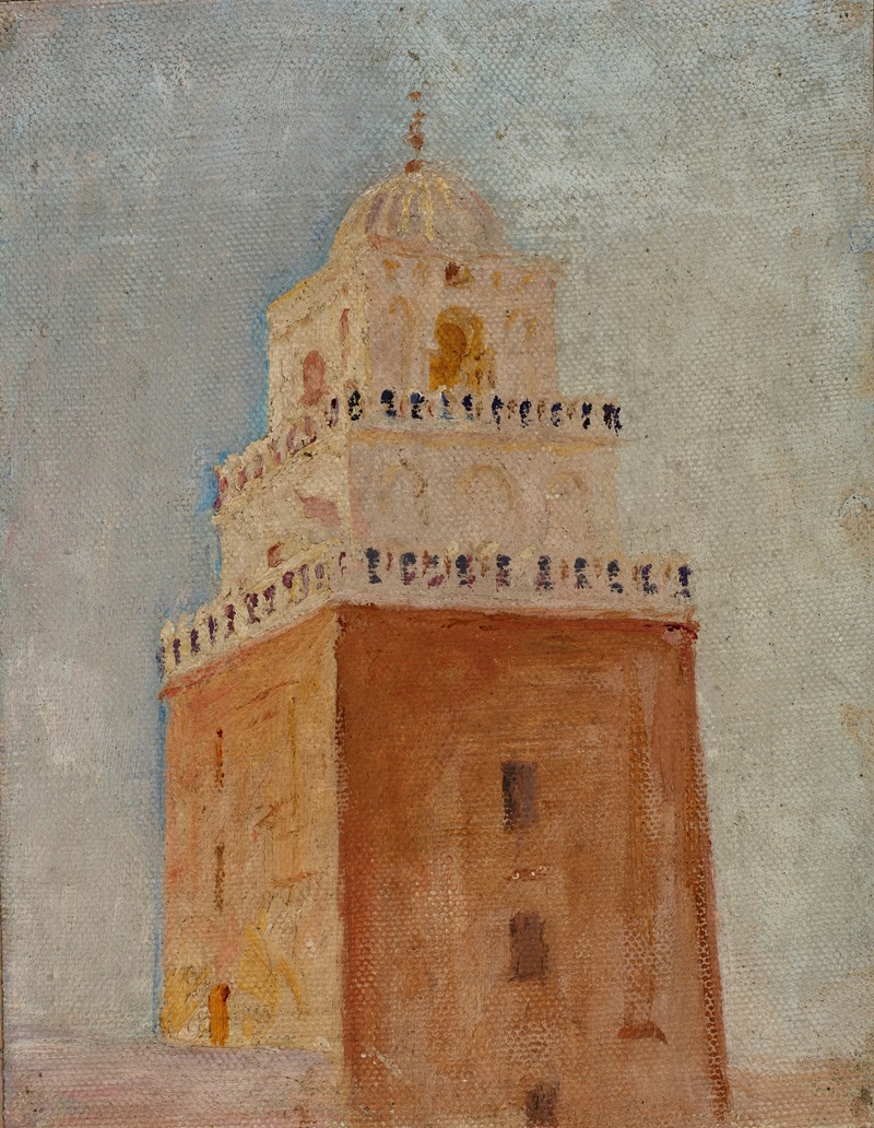 Jan Ciągliński - Kairouan (The Minaret of the Mosque of the Barber)