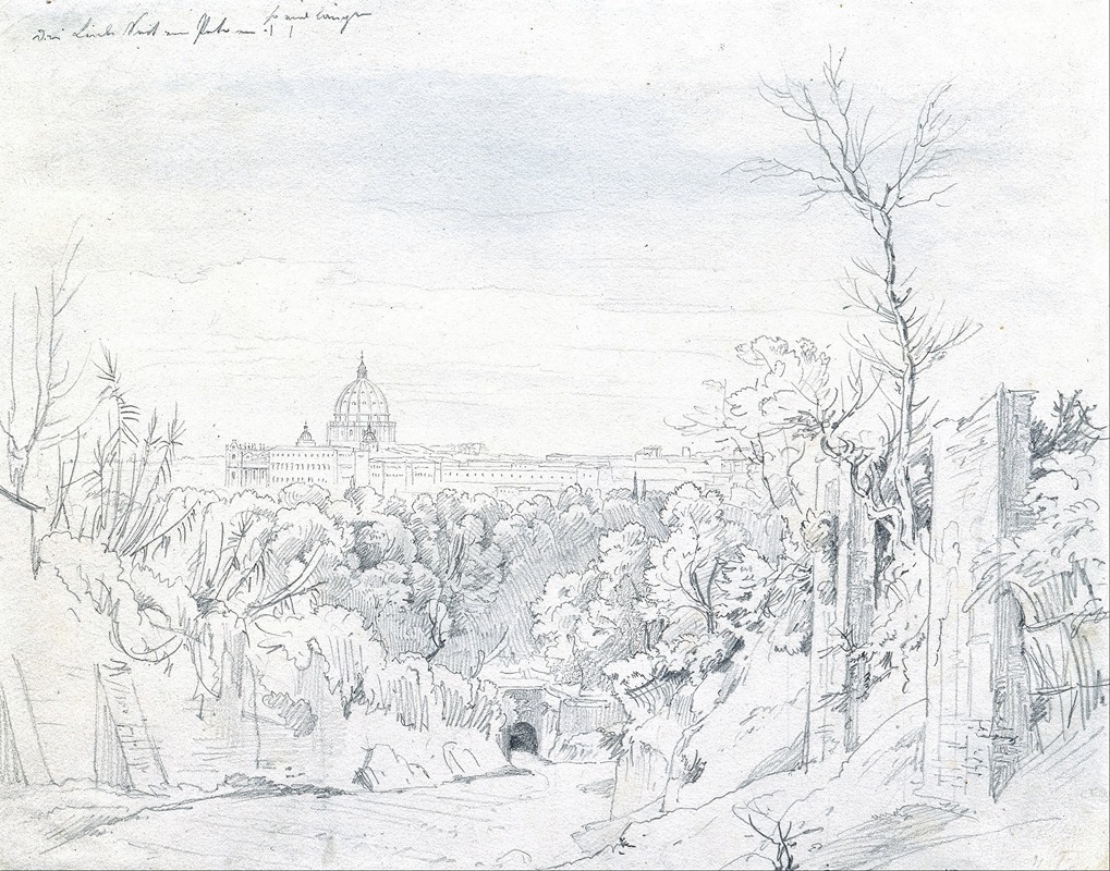 Johann Georg von Dillis - View of Saint Peter’s Basilica in Rome