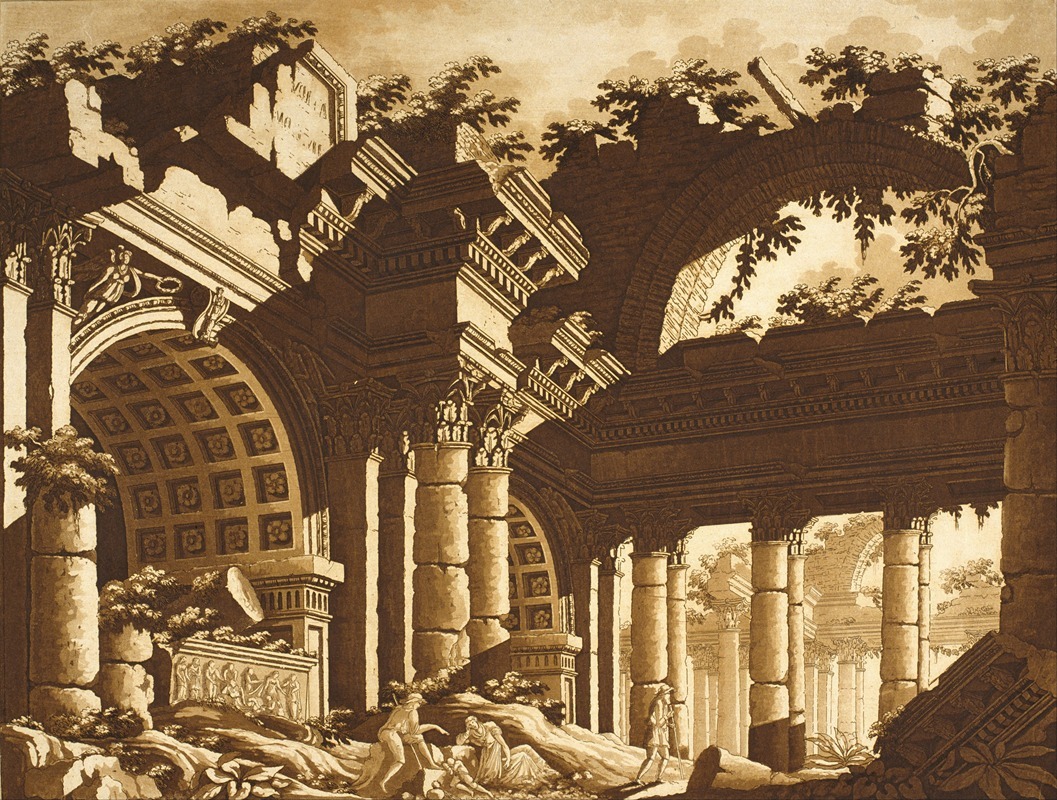 Lodovico Pozzetti - Ruins of a Temple